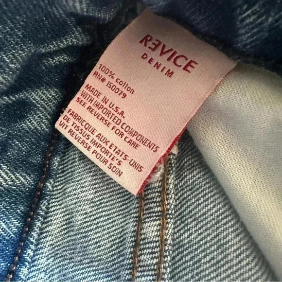 Revice Denim Viper Straight Leg V Cut Jean Size 26 90s Style Hip Hop Rock & Role - Picture 10 of 10